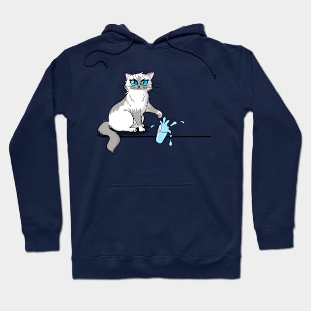 Because cats are just a**holes Hoodie by SwanStarDesigns